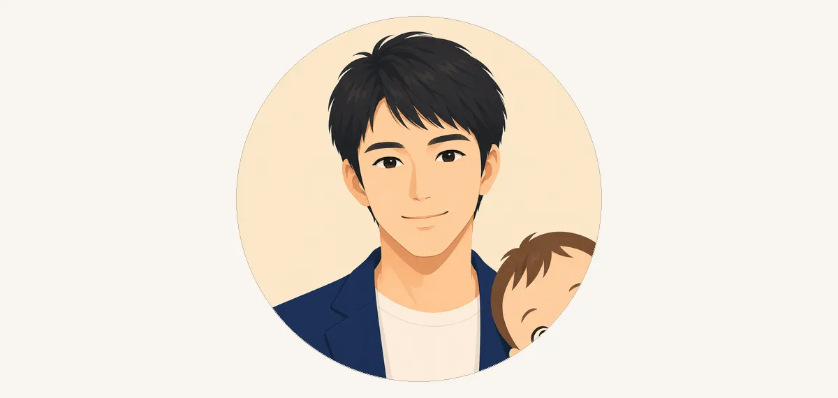 ChatGPT の絵を円形に切ったもの。右下の赤ちゃんの顔が円の縁で半分欠けている